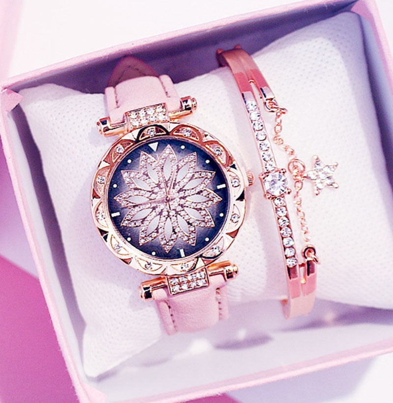 Women Watches Bracelet set