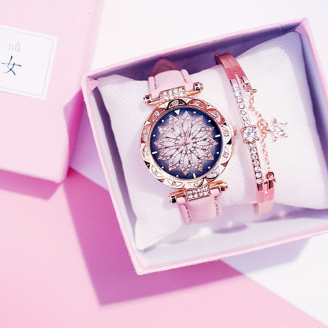 Women Watches Bracelet set