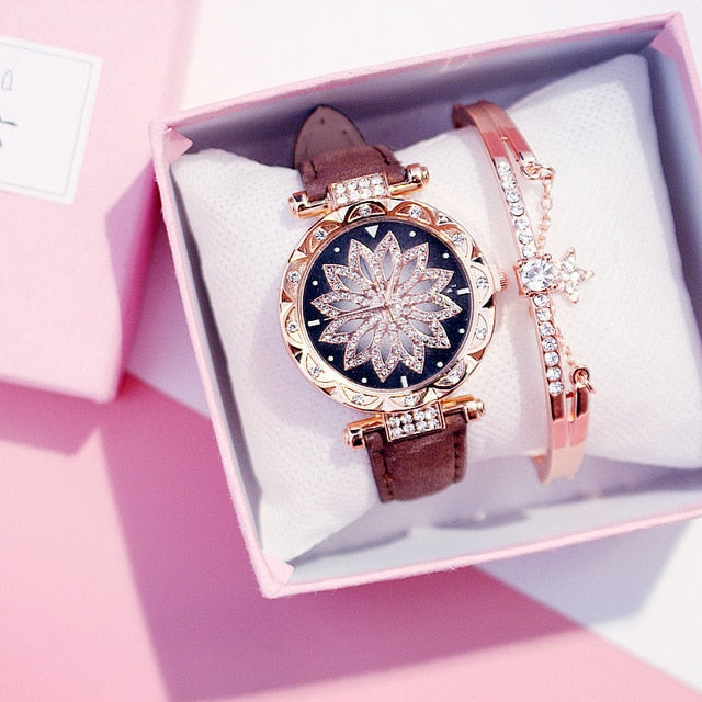 Women Watches Bracelet set