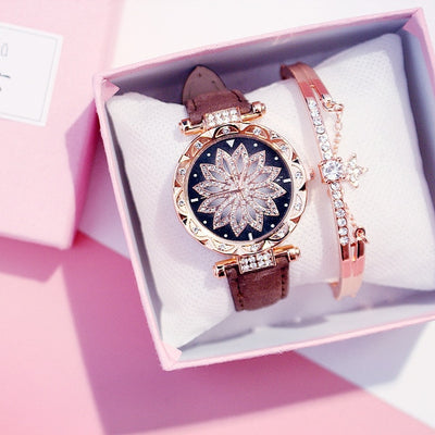Women Watches Bracelet set