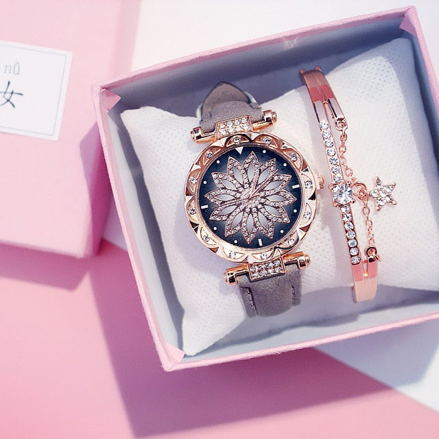 Women Watches Bracelet set