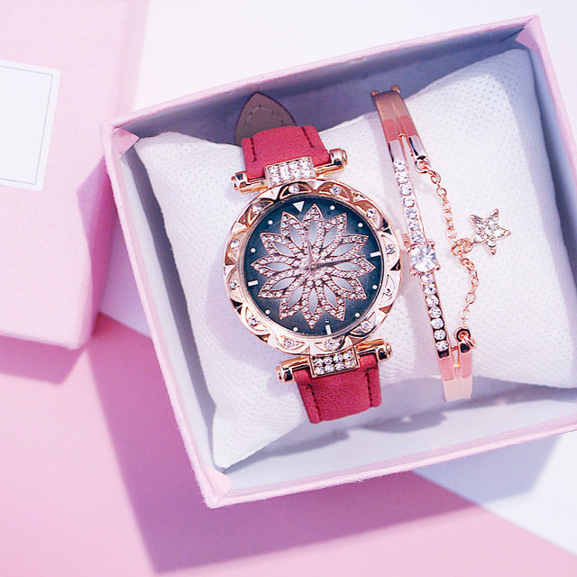 Women Watches Bracelet set