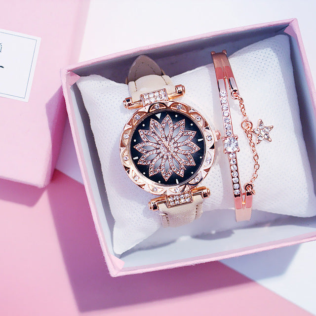 Women Watches Bracelet set